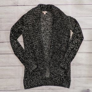 Merona Black/White Open Cardigan Sweater